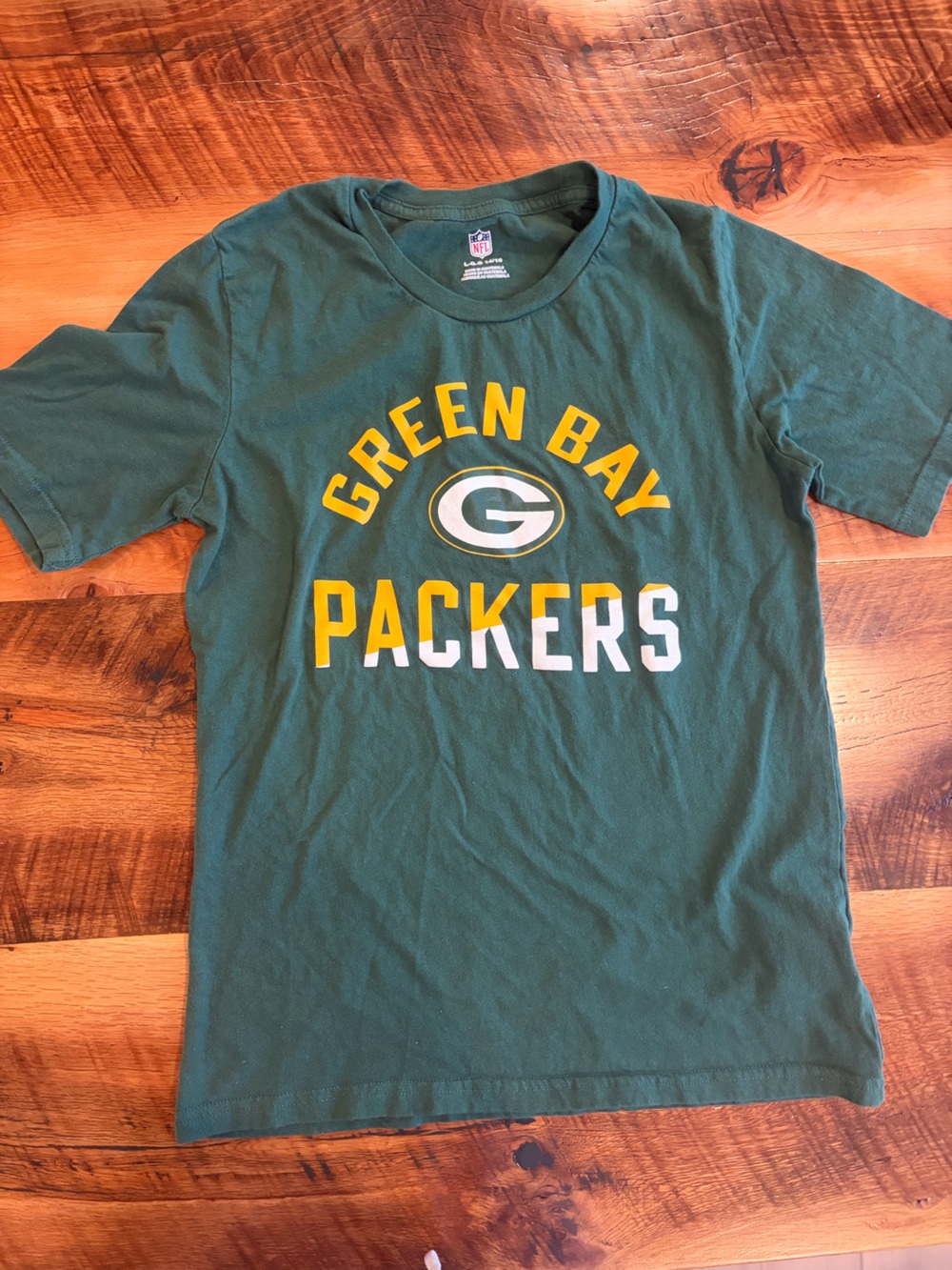 NFL Green Bay Packers Green and Yellow Logo Tee